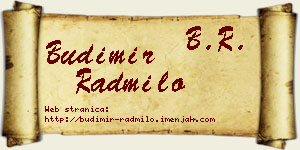 Budimir Radmilo vizit kartica